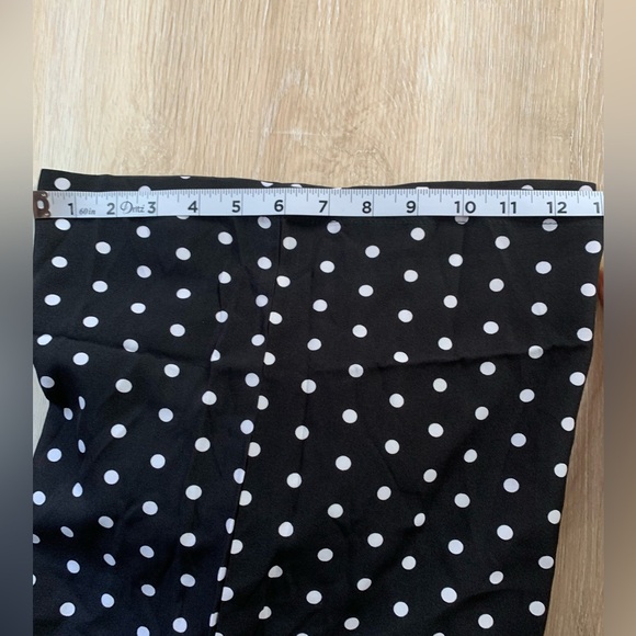 🦂Women’s Black W/White Polka Dots High Waisted, Wide Leg Pants. Sizes M & L - Picture 4 of 11